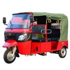 Tuk Tuk Taxi Bajaji Gasoline 80km / H Cabin Tricycle