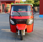 Tuk Tuk Taxi Bajaji Gasoline 80km / H Cabin Tricycle