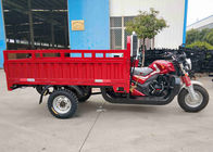 دراجة ثلاثية العجلات للشحن الثقيل 250CC دراجة ثلاثية العجلات حمراء مبردة بالماء
